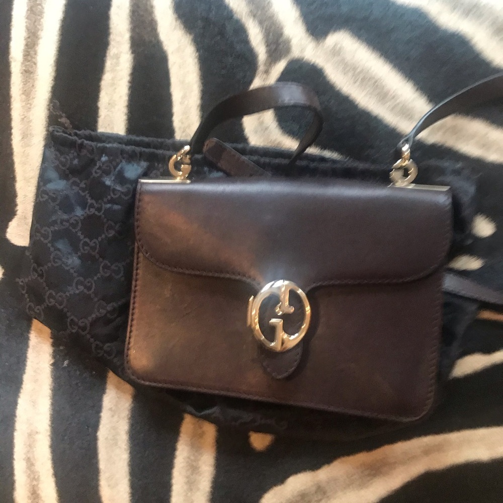 Gucci leather purse vintage  brown new with tags